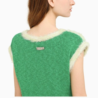 Shop Andersson Bell Knit Waistcoat In Green