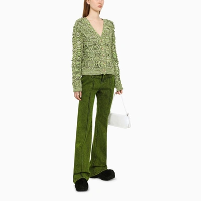 Shop Andersson Bell Knit Cardigan In Green