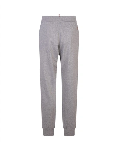 Shop Moncler Grenoble Joggers With Contrast Drawstring In Grey