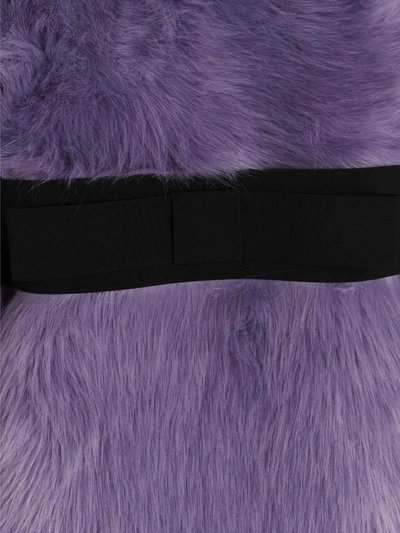 Shop Alabama Muse 'kate' Faux Fur Coat In Purple