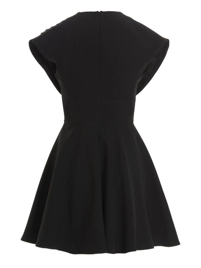 Shop Giovanni Bedin Plisse Detail Mini Dress In Black