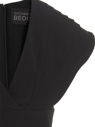 Giovanni Bedin Plisse Detail Mini Dress In Black