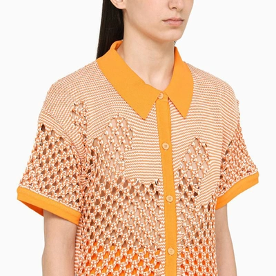 Shop Ph5 Mesh Polo Shirt In Orange