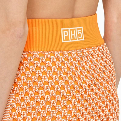 Shop Ph5 Mesh Miniskirt In Orange