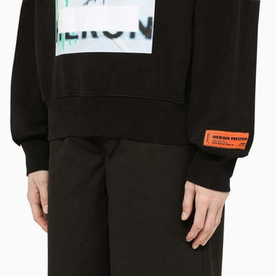 Shop Heron Preston Crewneck Sweatshirt With Print In Black