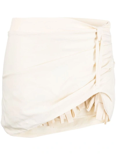 Shop Jacquemus 'la Jupe Baonio' Miniskirt In White