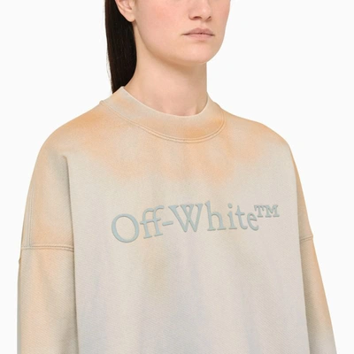 Shop Off-white ™ Regular Washed Sweatshirt In Beige