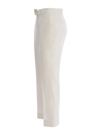 Shop Pinko Trousers  "plaza" I In White