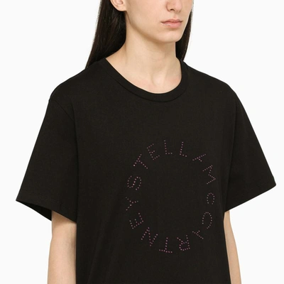 Shop Stella Mccartney T-shirt With Diamond Logo In Black