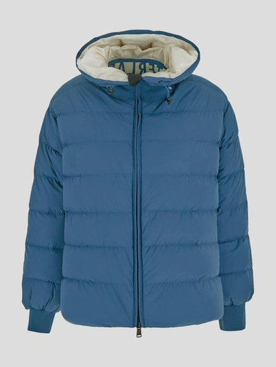 Shop After Label Coats In <p> Blue Jacket With Internal White Hood