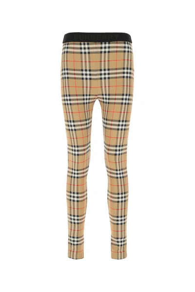 Shop Burberry Leggings In Checked