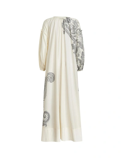 Shop Etro Tunic Dress With Paisley Print In White