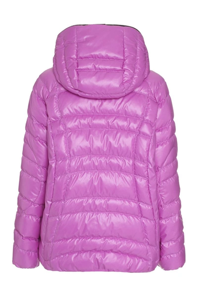 Shop Moncler Narlay Hooded Full-zip Down Jacket In Purple
