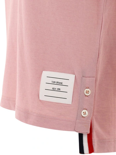 Shop Thom Browne Contrasting Profiles T-shirt In Pink
