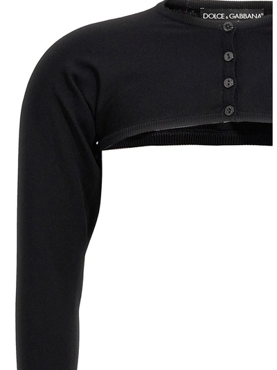 Dolce & Gabbana Black Viscose Blend Cardigan In Black