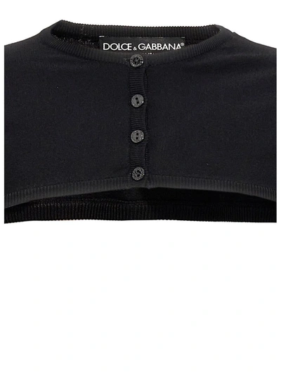 Dolce & Gabbana Black Viscose Blend Cardigan In Black