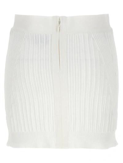 Shop Herve Leger 'ottoman Low Rise Mini' Skirt In White