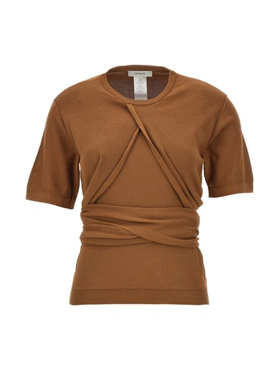 Shop Lemaire Node Top In Brown