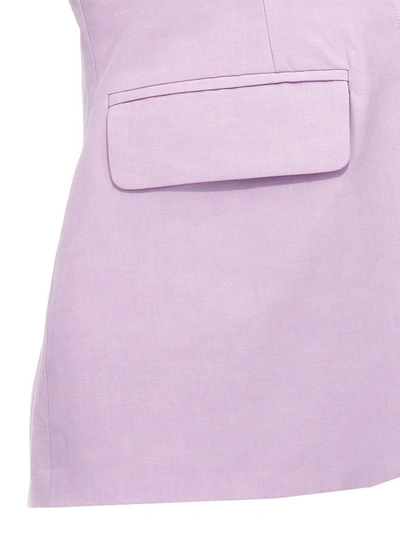 Ombra Milano Light Purple Blazer Jacket In Purple