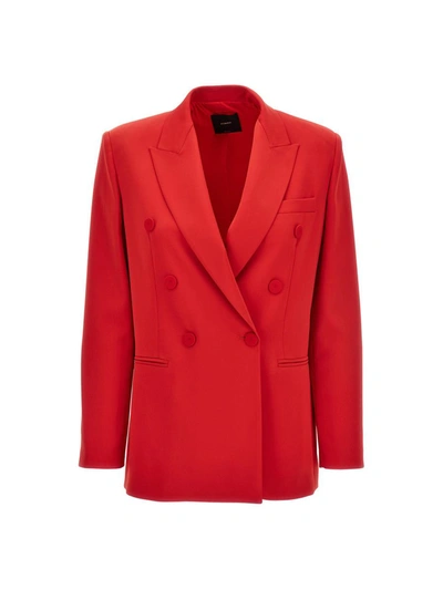 Shop Pinko 'elegant' Blazer Jacket In Red