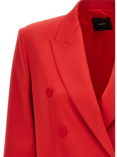 Shop Pinko 'elegant' Blazer Jacket In Red