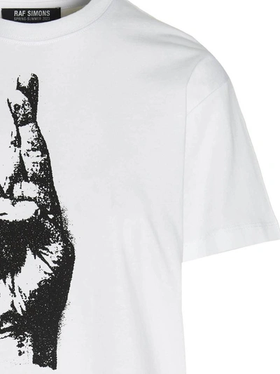 Shop Raf Simons ‘r Hand Sign' T-shirt In White/black