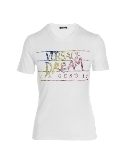 Shop Versace 'dream' T-shirt In White