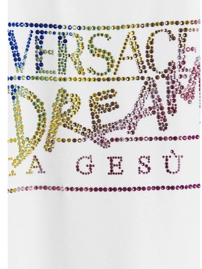 Shop Versace 'dream' T-shirt In White