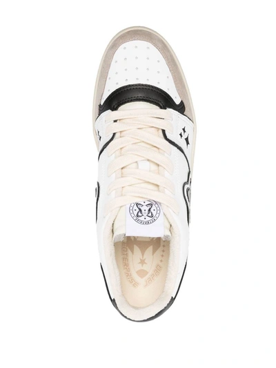 Shop Enterprise Japan Ej Planet Leather Sneakers In White