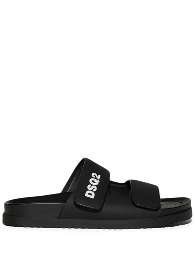 Shop Dsquared2 Sandal With Logo In Black