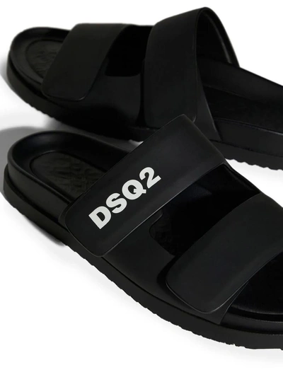 Shop Dsquared2 Sandal With Logo In Black