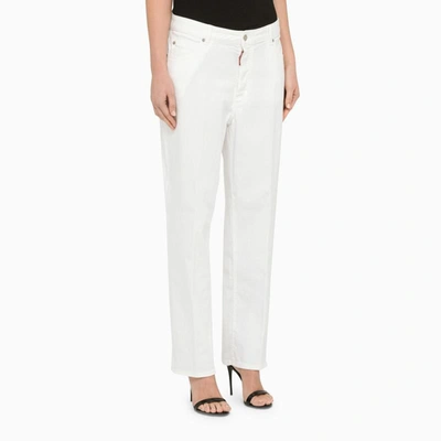 Shop Dsquared2 Honey Dyed Jeans In White