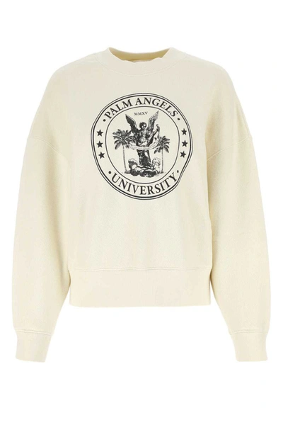 Shop Palm Angels Sweatshirts In Beige O Tan