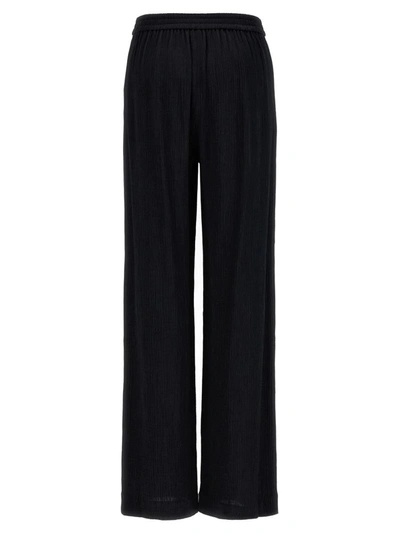 Ungaro Bella High-rise Straight-leg Velvet Pants In Black