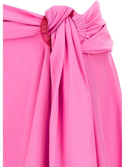 Shop Attico The  Flounced Miniskirt In Pink