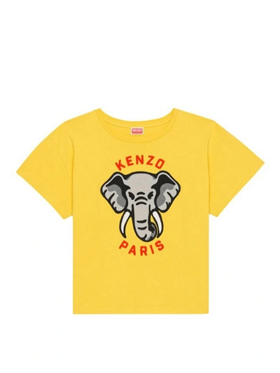 Shop Kenzo Short Sleeve T-shirt In Yellow