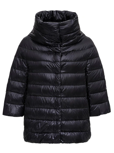 Herno Sofia Quilted Nylon Down Jacket In Black