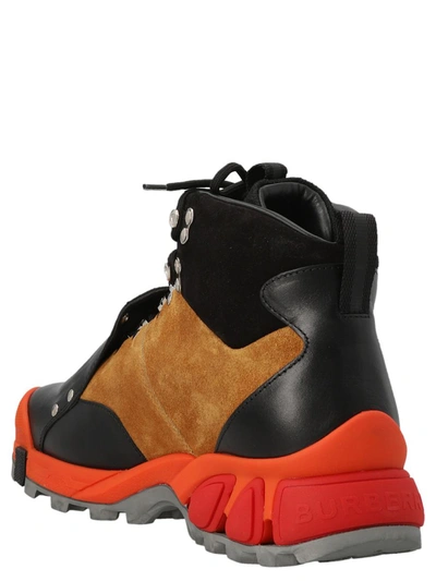 Shop Burberry 'tor' Lacing Boots In Multicolor