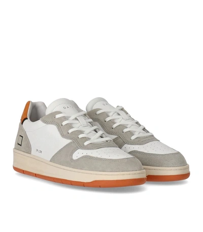 Shop Date D.a.t.e.  Court Leather White Orange Sneaker