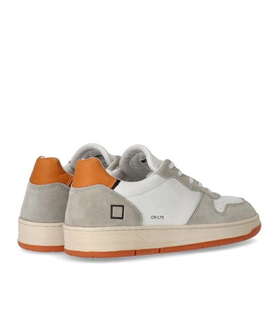 Shop Date D.a.t.e.  Court Leather White Orange Sneaker