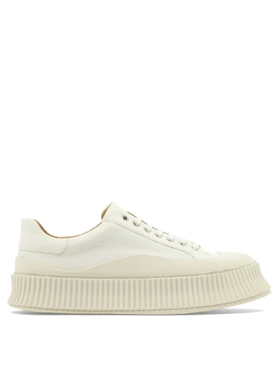 Shop Jil Sander "chunky Lace" Sneakers In White