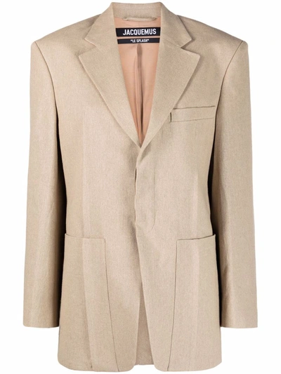 Shop Jacquemus La Veste D'homme In Beige