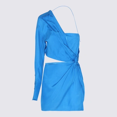 Shop Gauge81 Blue Silk Blend Dress In Lapis