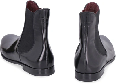 Shop Dolce & Gabbana Spazzolato Leather Chelsea Boots In Black