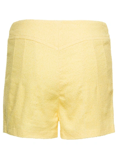 Shop Patou Yellow Tailored Shorts With Double Zip In Cotton Blend Woman