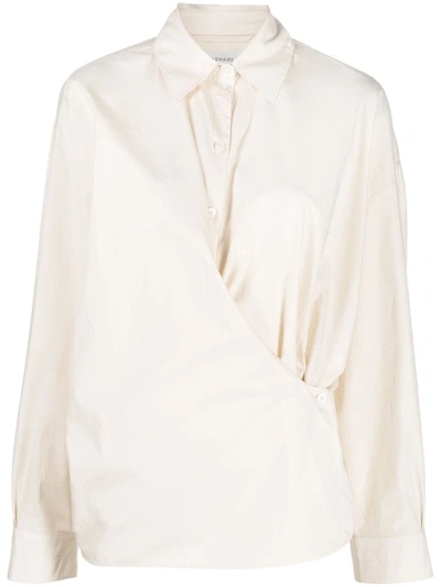 Shop Lemaire Straight Collar Twisted Shirt Clothing In Ye507 Cream