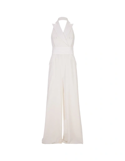 Shop Max Mara Selva Jumpsuit In White