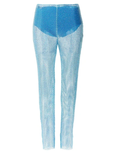 Shop Giuseppe Di Morabito Sequin Mesh Pants In Light Blue