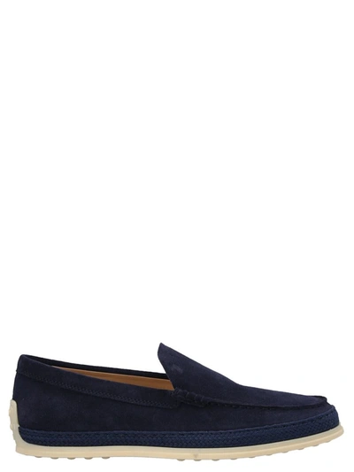 Shop Tod's 'nuova Slippera' Loafers In Blue