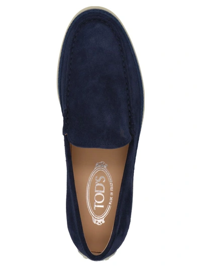 Shop Tod's 'nuova Slippera' Loafers In Blue